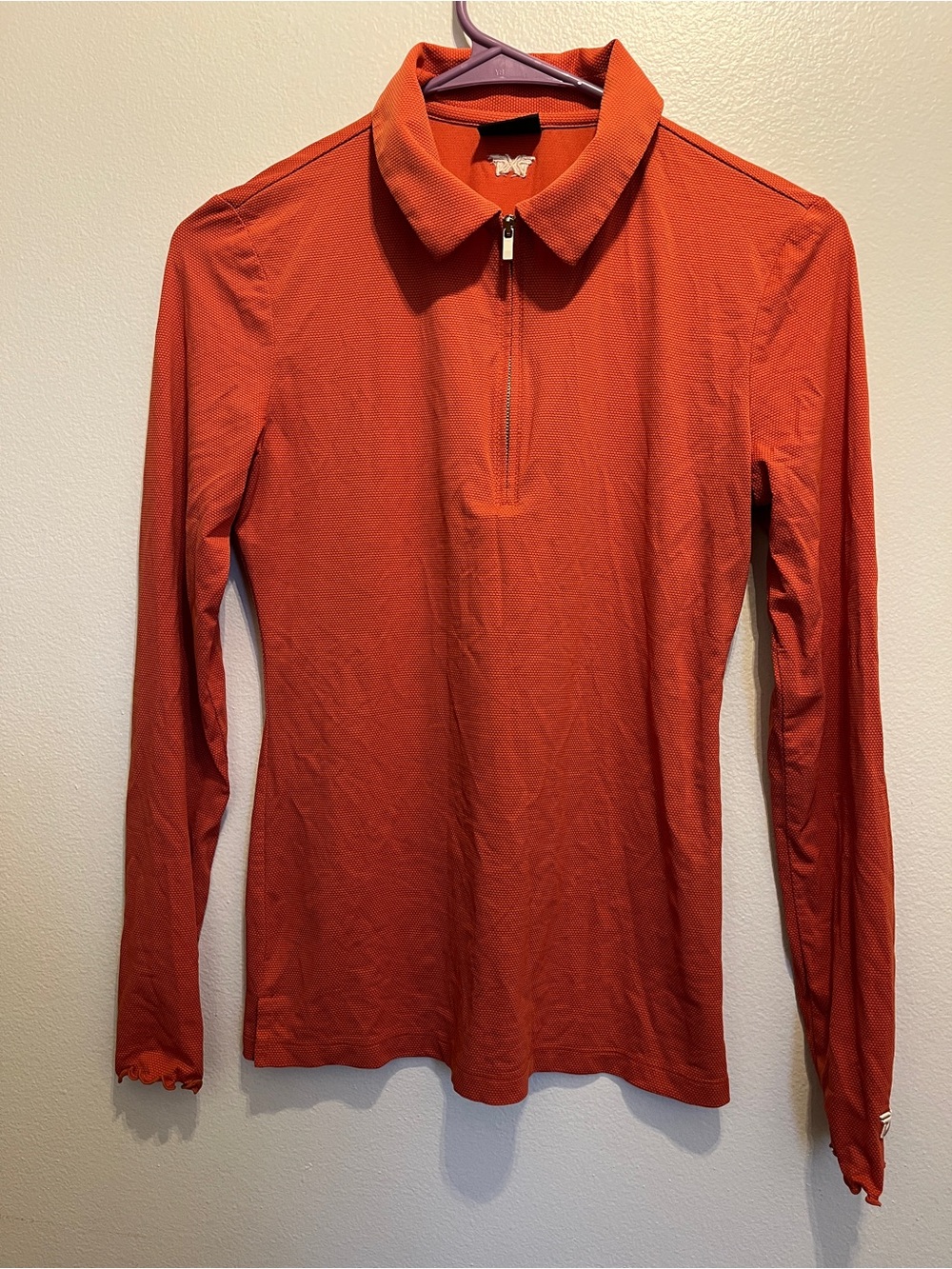PXG Women's Long Sleeve Half-Zip Polo - Orange